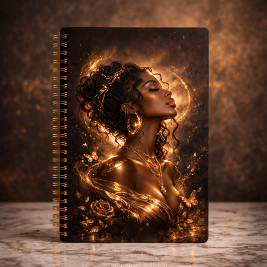 Becoming Her guided journal for women spiral bound self reflection journal by Sistah Journal