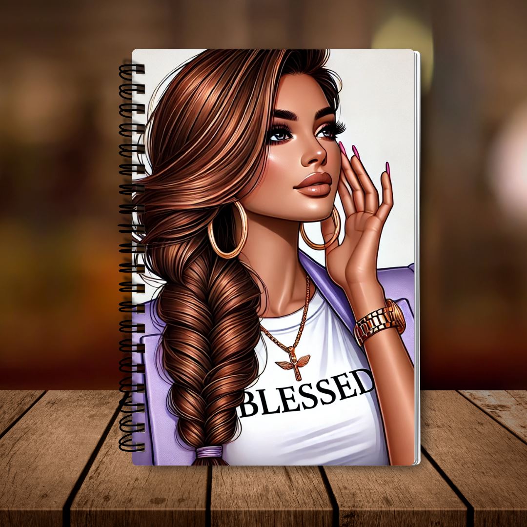 Blessed Sistah Journal Journal (6x8.5 in) Bronze Babe 