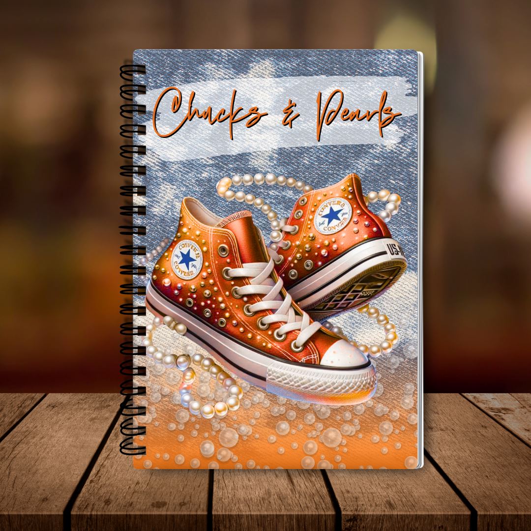 Chucks and Pearls Sistah Journal Orange CLASSIC 