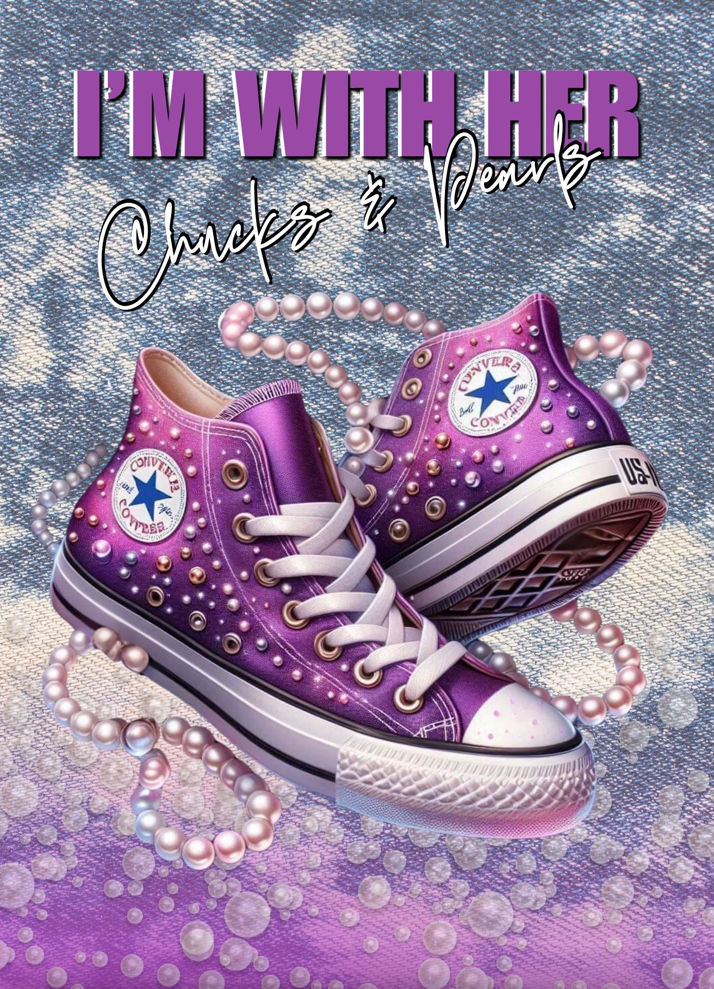 Chucks and Pearls Sistah Journal Purple I'M WITH HER 