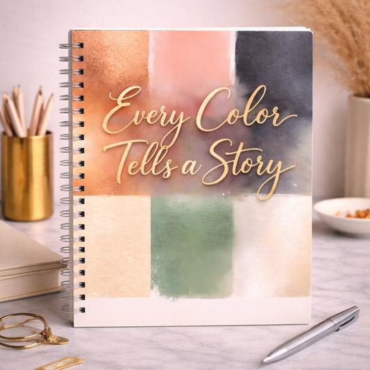 Every Color Tells a Story personal reflection journal for women from The Becoming Collection by Sistah Journal.