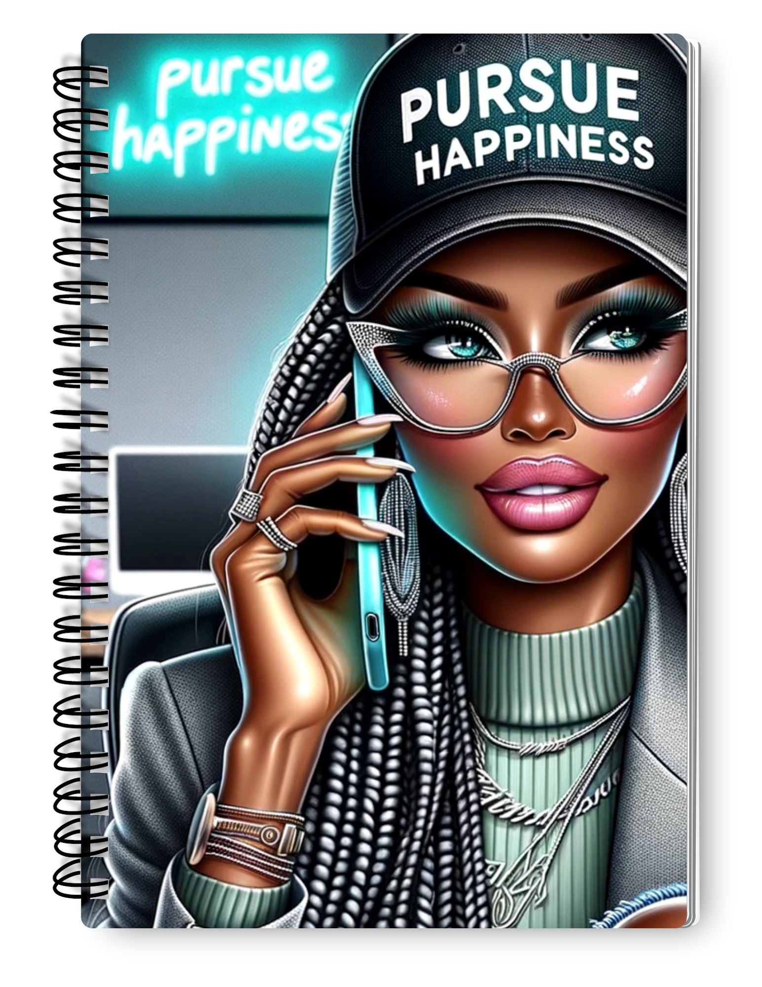 Pursue Happiness Notebook Sistah Journal 