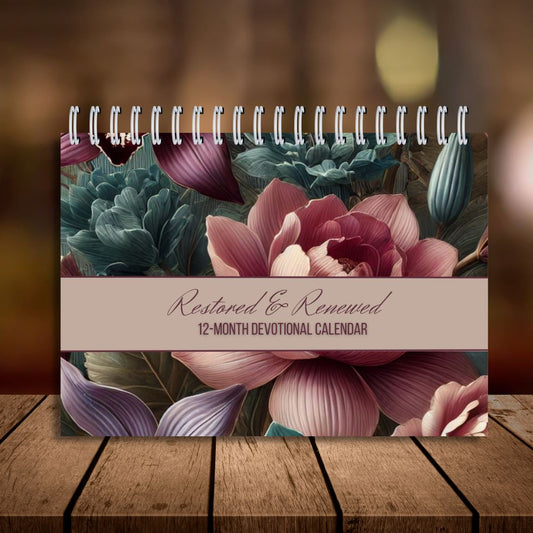 Restored & Renewed: A 12-Month Devotional Calendar for Spiritual Growth Sistah Journal 