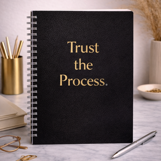 Trust the Process personal growth journal for women from The Becoming Collection by Sistah Journal.